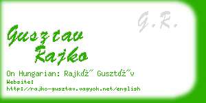 gusztav rajko business card